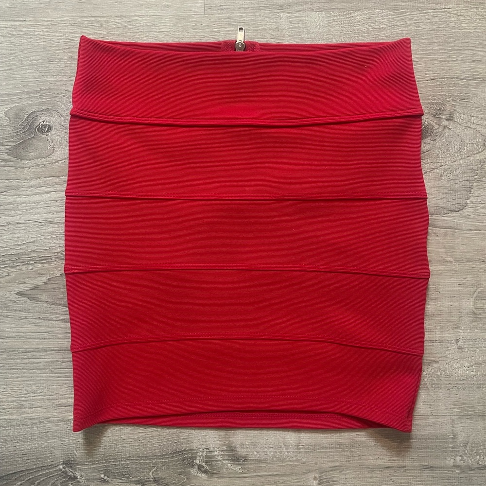 Charlotte Russe Vibrant Red Mini Skirt